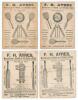 Surrey C.C.C. 1887 & 1889. Four early official double-sided scorecards for matches played at Kennington Oval. Incomplete printed and/ or handwritten scores. Matches are v Cambridge University, 20th- 22nd June 1887, Surrey won by an innings and 67 runs (Wa - 2