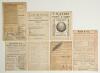 Kent C.C.C. 1892-1899. Seven early original double-sided scorecards for Kent County matches and one tour match against the 1899 Australians, all with printed and/ or handwritten scores, some complete. Matches are v Nottinghamshire, Canterbury 4th- 6th Aug - 2