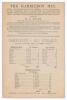 &lsquo;Hambledon v. England played on Broadhalfpenny Down&rsquo; 1908. Rarer early original double-sided scorecard for the first match to be played on Broadhalfpenny Down in over 100 years, 10th- 12th September 1908. Incomplete complete printed and handwritten scores - 2