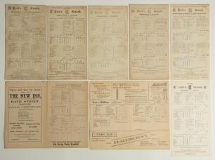 Middlesex C.C.C. County, tour and wartime scorecards 1919-1962. A selection of eight official scorecards with printed and/ or handwritten scores unless stated. Includes six matches played at Lord&rsquo;s, matches are v Nottinghamshire 1919, v Sussex 1920 (J.P. 