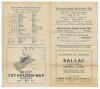 Gloucestershire v Middlesex 1938. Jim Smith (Middlesex) fastest fifty. Official folding scorecard for the match played at Bristol 15th- 17th June 1938 with printed and handwritten scores in coloured pencil and annotation in red ink. Gloucestershire (209 & - 2