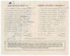 Yorkshire. &lsquo;The Hedley Verity Memorial Bed Match&rsquo; 1944. Official programme for Jack Appleyard&rsquo;s XI v Herbert Sutcliffe&rsquo;s Yorkshire XI played at Roundhay Park, Leeds, 3rd September 1944. Signed in ink to the centre team listings by the majority of players 
