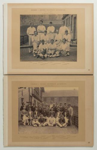 Grange C.C.C (Edinburgh) v Oxford University Authentics 1896 & 1897. Two original mono photographs, one of the Grange team, dated 11th July 1896, the players wearing cricket attire, the other of the combined teams, dated 17th July 1897, the players in cri