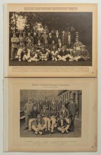 Grange C.C.C (Edinburgh) v Oxford University Authentics 1906-7 & 1907. Two original mono photographs, one of the combined teams, dated &lsquo;1906-7&rsquo;, the other of the Grange team, dated &lsquo;July 12th and 13th 1907&rsquo;, the players seated and standing in rows wearing