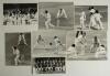 Pakistan tours to England 1974, 1978 and 1982. A good selection of fifteen original mono press photographs from the tours. Seven are signed including five individually by Haroon Rashid in match action, also players on the balcony celebrating victory at Lo