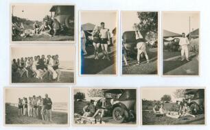M.C.C. tour to Australia 1928/29. A good selection of eight original candid photographs of members of the touring party enjoying a day at the beach with friends in Queensland while on tour. England players featured include George Geary, Patsy Hendren, Wal