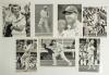 The Ashes. England v Australia 1975-1990s. Thirty original mono and colour press photographs of England and Australia players in match action and net practice of which seven are signed. Signatures are John Snow, Mike Brearley, Graham Gooch, Mike Atherton,