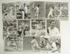 The Ashes. England v Australia 1975-1990s. Thirty original mono and colour press photographs of England and Australia players in match action and net practice of which seven are signed. Signatures are John Snow, Mike Brearley, Graham Gooch, Mike Atherton, - 3
