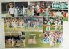 Australia tour to England 1997. Thirty original colour press photographs of England and Australia players in Test and one day international match action and at practice, of which five are signed. Signatures are Michael Kasprowicz, Jason Gillespie (Austral - 2