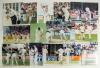 Australia tour to England 1997. Thirty original colour press photographs of England and Australia players in Test and one day international match action and at practice, of which five are signed. Signatures are Michael Kasprowicz, Jason Gillespie (Austral - 3