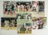 England tour to South Africa 1995/96. Black binder comprising one hundred original colour press photographs covering Test, one day international and tour match action, net practice, interviews etc. Seven are signed by the featured player(s). Signatures ar