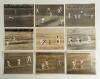 M.C.C. tour to Australia 1924/25. A selection of nine original mono press photographs of match action from the tour. Matches featured include v Victoria at Melbourne, 14th- 19th November 1924. Images depict the players rushing off the field for rain at th