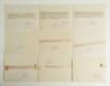M.C.C. tour to Australia 1924/25. A selection of nine original mono press photographs of match action from the tour. Matches featured include v Victoria at Melbourne, 14th- 19th November 1924. Images depict the players rushing off the field for rain at th - 2