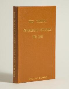 Wisden Cricketers&rsquo; Almanack 1883. Willows softback reprint (1988) in light brown hardback covers with gilt lettering. Limited edition 255/500. Good/very good condition