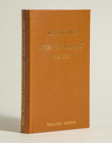 Wisden Cricketers&rsquo; Almanack 1884. Willows softback reprint (1984) in light brown hardback covers with gilt lettering. Limited edition 180/500. Good/very good condition