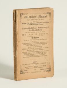 Wisden Cricketers&rsquo; Almanack 1867. 4th edition. Original paper wrappers. Some loss of spine paper, slight breaking to page block, some wear and age toning to wrappers otherwise good/very good condition for its age and scarcity. Pages checked, complete