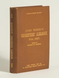 Wisden Cricketers&rsquo; Almanack 1897. 34th edition. Original hardback. Very good to excellent condition throughout with bright gilt titles. A rare early hardback edition