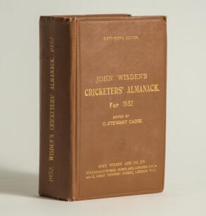 Wisden Cricketers&rsquo; Almanack 1932. 69th edition. Original hardback. Odd minor faults otherwise in good/very good condition