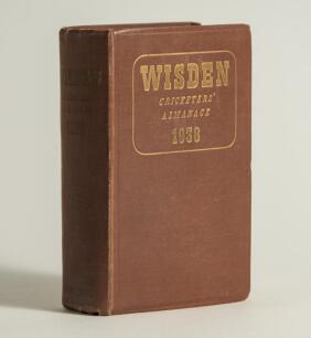 Wisden Cricketers&rsquo; Almanack 1938. 75th edition. Original hardback. Dulling to the gilt titles on the spine paper, minor wear to boards otherwise in generally good/very good condition