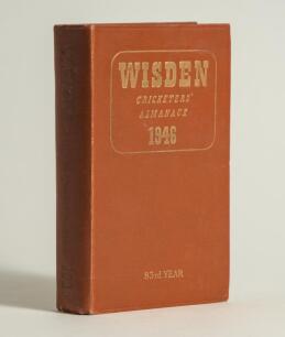 Wisden Cricketers&rsquo; Almanack 1946. 83rd edition. Original hardback. Some dulling to the gilt titles on the spine otherwise in good/very good condition