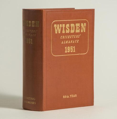 Wisden Cricketers&rsquo; Almanack 1951. Original hardback. Very good/excellent condition