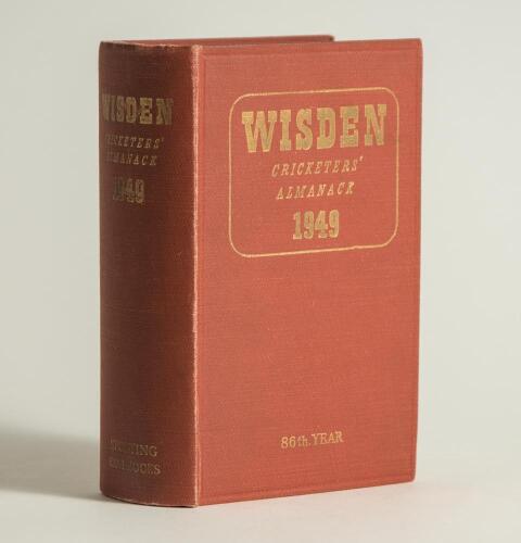 Wisden Cricketers&rsquo; Almanack 1949. Original hardback. Very minor wear to board extremities otherwise in very good condition