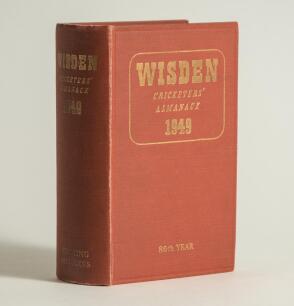 Wisden Cricketers&rsquo; Almanack 1949. Original hardback. Very minor wear to board extremities otherwise in very good condition
