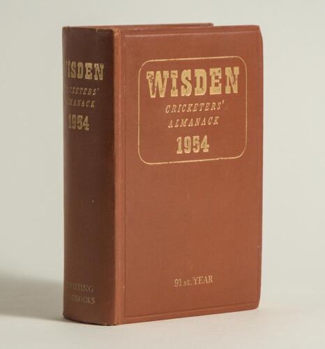 Wisden Cricketers&rsquo; Almanack 1954. Original hardback. Very good/excellent condition