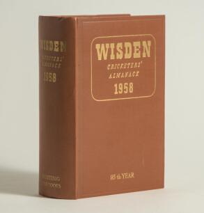 Wisden Cricketers&rsquo; Almanack 1958. Original hardback. Very good/excellent condition