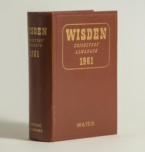 Wisden Cricketers&rsquo; Almanack 1961. Original hardback. Very good/excellent condition
