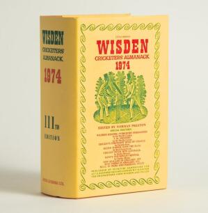 Wisden Cricketers&rsquo; Almanack 1974. Original hardback with dustwrapper. Very good/excellent condition