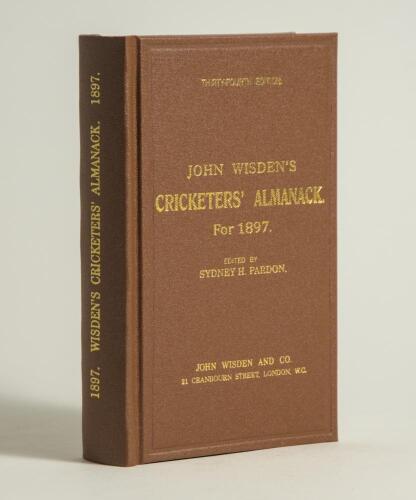 Wisden Cricketers&rsquo; Almanack 1897. Willows hardback &lsquo;second&rsquo; reprint (2011) in dark brown boards with gilt lettering. Limited edition 68/250. Very good condition