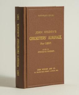 Wisden Cricketers&rsquo; Almanack 1897. Willows hardback &lsquo;second&rsquo; reprint (2011) in dark brown boards with gilt lettering. Limited edition 68/250. Very good condition