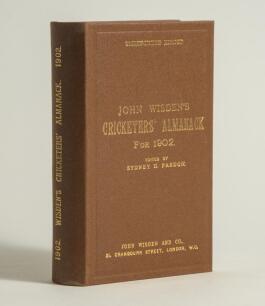 Wisden Cricketers&rsquo; Almanack 1902. Willows hardback reprint (1997) in dark brown boards with gilt lettering. Limited edition 433/500. Very good condition