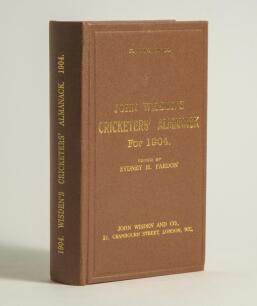 Wisden Cricketers&rsquo; Almanack 1904. Willows hardback reprint (1998) in dark brown boards with gilt lettering. Limited edition 394/500. Very good condition