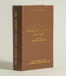 Wisden Cricketers&rsquo; Almanack 1903. Willows hardback reprint (1997) in dark brown boards with gilt lettering. Limited edition 358/500. Very good condition