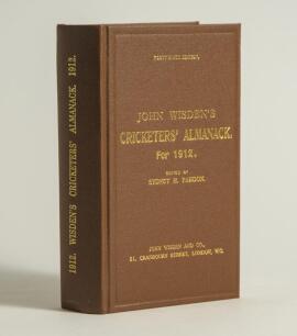 Wisden Cricketers&rsquo; Almanack 1912. Willows hardback reprint (2001) in dark brown boards with gilt lettering. Limited edition 378/500. Very good condition