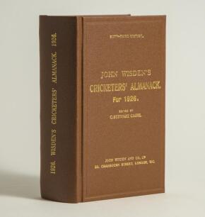 Wisden Cricketers&rsquo; Almanack 1926. Willows hardback reprint (2007) in dark brown boards with gilt lettering. Limited edition 10/500. Very good condition