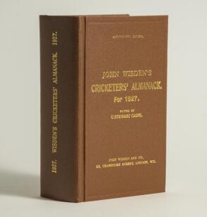 Wisden Cricketers&rsquo; Almanack 1927. Willows hardback reprint (2007) in dark brown boards with gilt lettering. Limited edition 353/500. Very good condition