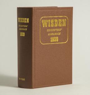 Wisden Cricketers&rsquo; Almanack 1939. Willows hardback reprint (2012) in dark brown boards with gilt lettering. Limited edition 233/500. Very good condition