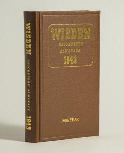 Wisden Cricketers&rsquo; Almanack 1943. Willows hardback reprint (2000) in dark brown boards with gilt lettering. Limited edition 551/750. Very good condition