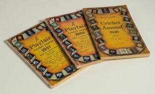 Playfair Cricket Annuals 1948-2023. A good run of the Annual including earlier issues for 1948 (first year of issue), 1956 and 1957 (larger format) and a complete run from 1963-2012. Minor faults to odd earlier copy, generally good condition. Qty 53.