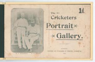 &lsquo;The Cricketers Portrait Gallery. 34 Portraits of Noted Players&rsquo;. Printed by Tempest, Leeds 1896. 16pp. Landscape booklet in original pictorial paper wrappers featuring W.G. Grace and W.L. Murdoch to the front, comprising reproductions of engravings and p
