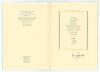 &lsquo;Sir Donald Bradman- Ninety Not Out. A Brief Tribute in Words and Figures&rsquo;. Irving Rosenwater. Newnham 1998. Limited edition number 23 of ninety numbered copies produced of which eighty copies, numbers 11-90, were for sale, signed by the author. Ownership - 2
