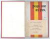 &lsquo;Peeps into the Past...The Long&rsquo; Un&rsquo; (Harry Smith-Turberville). Evans & Co, Warwick 1917. Original colourful decorative covers bound in red boards with gilt titles to spine. &lsquo;Author&rsquo;s Compliments&rsquo; label attached to front wrapper, some slight soiling to wr