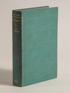 &lsquo;Cricket. D.R. Jardine. First edition London 1936. Original green cloth, gilt title to spine. Signed presentation copy &lsquo;To Walter Brearley [Lancashire & England 1902-1912] who has done more than anyone else for young cricketers. D.R. Jardine 1936&rsquo;. Padwic
