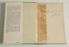 &lsquo;Odd Men In. A Gallery of Cricket Eccentrics&rsquo;. A.A. Thomson. First edition, Museum Press, London 1958. Original green cloth boards with good pictorial dustwrapper. Presentation copy with handwritten dedication in ink to front endpaper, &lsquo;To Colin Cowdrey w - 2