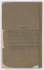 &lsquo;The Cricketer&rsquo;s Companion; containing the scores of all the grand and principal matches of cricket, played at Lord&rsquo;s and other grounds in the Season 1843&rsquo;. William Denison. Published by W. Clement Junior, The Strand 1844 &lsquo;and sold by R. Dark, Eton, J.D. - 2