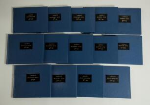&lsquo;Lambert&rsquo;s Cricketer&rsquo;s Guide or Instructions and Rules, for playing the Noble Game of Cricket...&rsquo;. William Lambert. Fourteen bound volumes of photocopied pages from the original 1st, 2nd (two different), 3rd (two), 4th, 5th (two), 7th- 10th, 12th and 20th