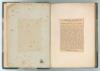 &lsquo;The Catalogue of Cricket Literature&rsquo;. Alfred D. Taylor. Merritt & Hatcher, London, first edition 1906. [v], 115pp interleaved. Rebound in modern green half leather and marbled boards, raised bands and gilt title to spine, original paper wrappers retained - 4